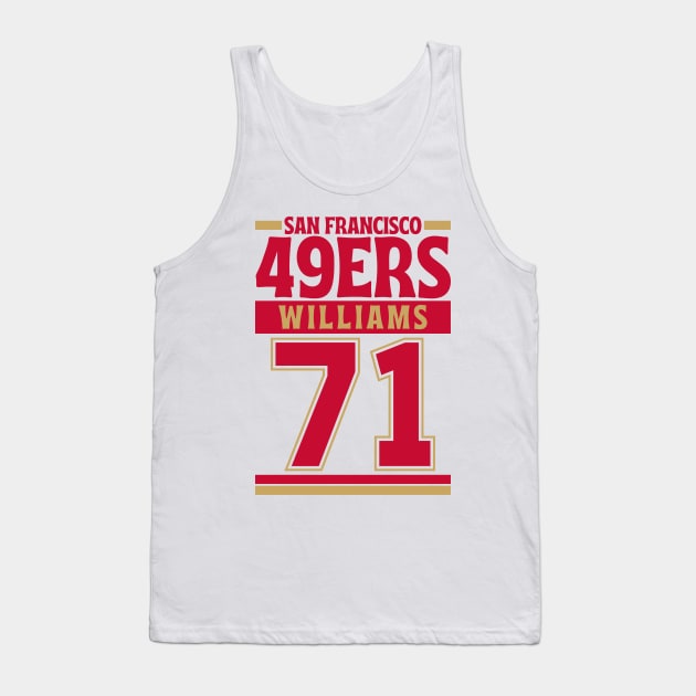 San Francisco 49ERS Williams 71 Edition 3 Tank Top by Astronaut.co